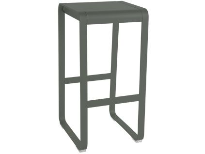 Šedozelená hliníková zahradní barová židle Fermob Bellevie 75 cm