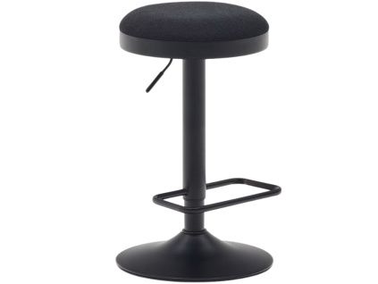 Černá čalouněná barová židle Kave Home Zaib 58-80 cm