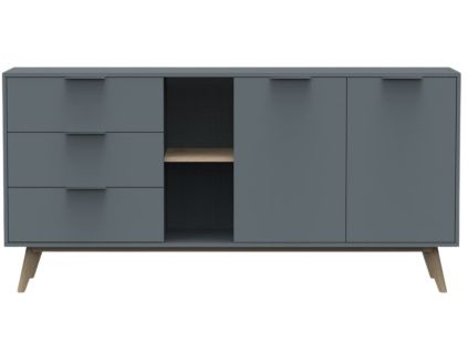 Zelená lakovaná komoda Marckeric Pisco 165 x 40 cm