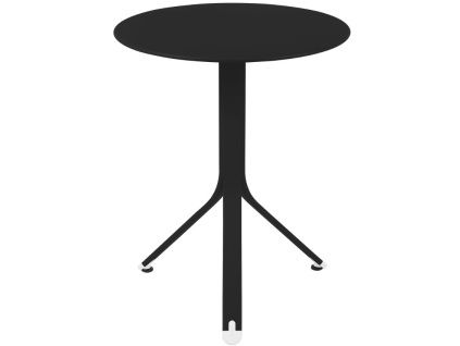 Černý kovový stůl Fermob Rest'O Ø 60 cm
