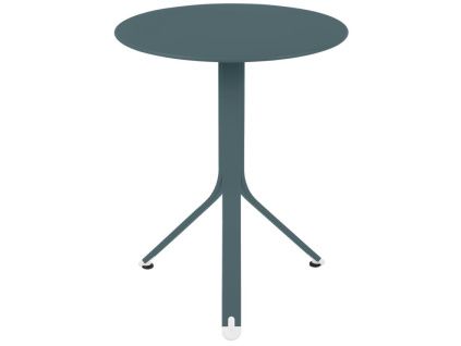 Šedý kovový stůl Fermob Rest'O Ø 60 cm