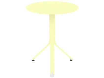 Citronově žlutý kovový stůl Fermob Rest'O Ø 60 cm