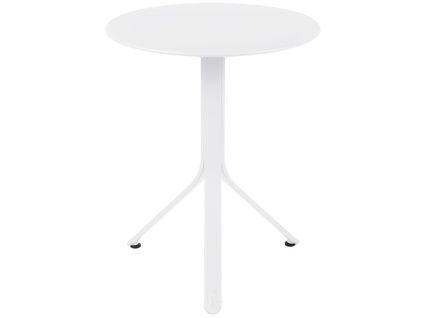 Bílý kovový stůl Fermob Rest'O Ø 60 cm