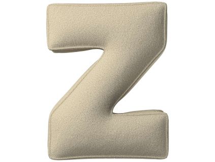 Béžový bouclé polštář písmeno Z 40 cm