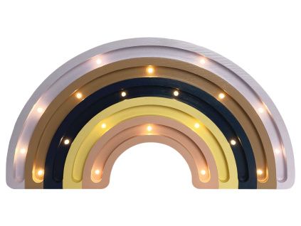Dřevěná dětská LED lampa Duha 41 cm