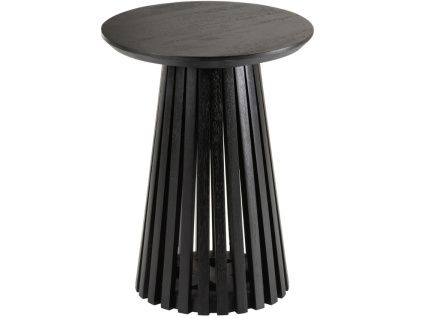 Černý dřevěný odkládací stolek J-line Vincenzo 40 cm