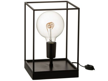 Černá kovová stolní lampa J-line Angul