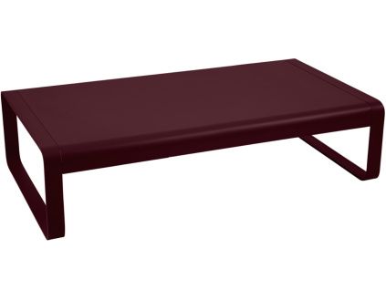 Třešňově červený hliníkový zahradní konferenční stolek Fermob Bellevie 138 x 80 cm