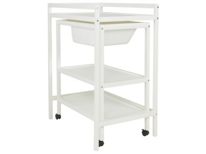 Bílý lakovaný přebalovací pult s vaničkou Quax Basic 55 x 81 cm