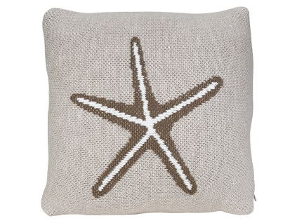 Šedý bavlněný dětský polštář Quax Starfish 30 x 30 cm