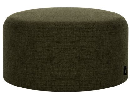 Tmavě zelený čalouněný puf Folk 50 cm
