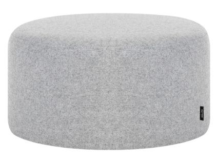 Šedý čalouněný puf Folk 50 cm