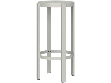 Světle šedá kovová barová židle Doon 75 cm