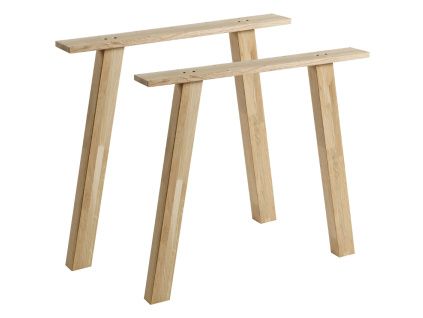 Set dvou dřevěných stolových podnoží O-Leg 79 x 10 cm