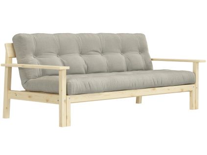 Lněná rozkládací pohovka Unwind 218 cm