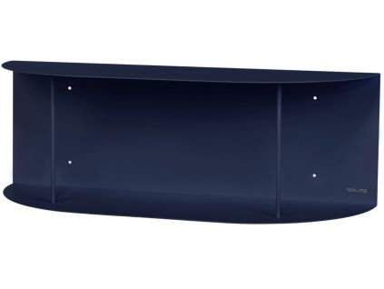 Modrá kovová nástěnná police Lina 60 x 20 cm