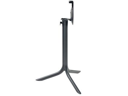 Antracitově šedá hliníková stolová sklápěcí podnož Flute 72 cm