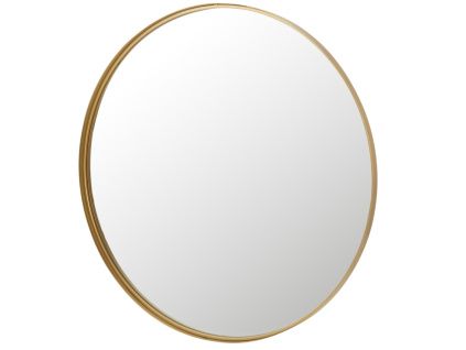 Zlaté kovové závěsné zrcadlo J-line Nadeline 110 cm