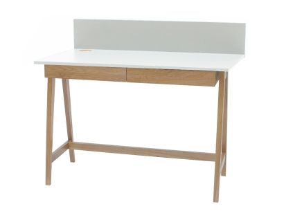 Bílý lakovaný pracovní stůl RAGABA LUKA 110 x 50 cm