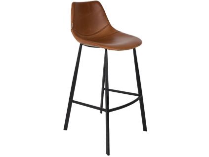 Hnědá vintage barová židle DUTCHBONE Franky 80 cm
