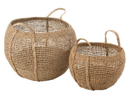 Set dvou ratanových košů J-line Gabisa 56/38 cm