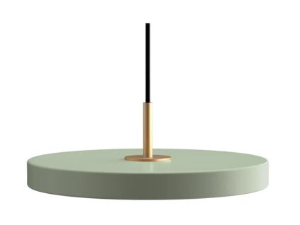 Zelené kovové závěsné světlo Asteria mini Ø 31 cm