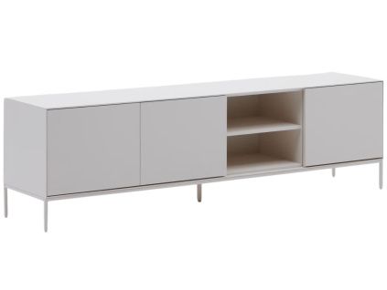 Bílý lakovaný TV stolek Kave Home Vedrana II. 195 x 40 cm