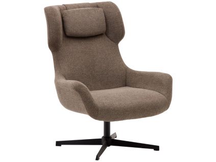 Světle hnědé čalouněné otočné křeslo Kave Home Zalina