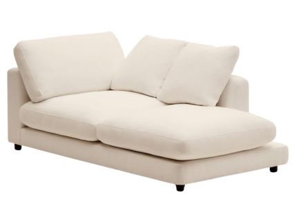 Béžová čalouněná lenoška Kave Home Gala 193 cm, pravá