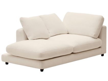 Béžová čalouněná lenoška Kave Home Gala 193 cm, levá