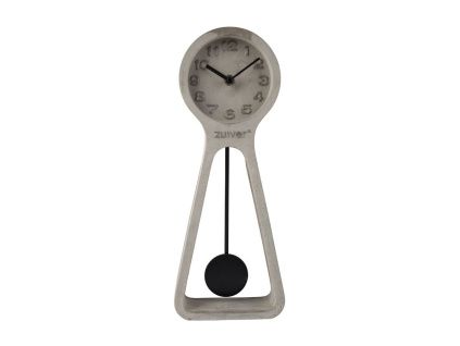 Šedé betonové stolní hodiny ZUIVER PENDULUM