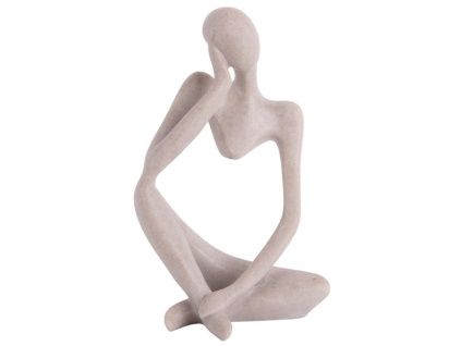 Světle šedá dekorativní soška Imagination 23,5 cm
