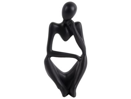 Černá dekorativní soška Wonder 23,5 cm