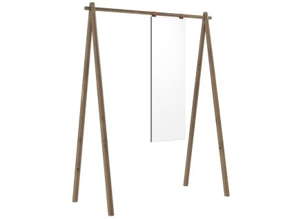 Dřevěný věšák Hongi se zrcadlem 177 x 150 cm