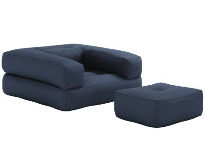Rozkládací křeslo Cube s podnožkou