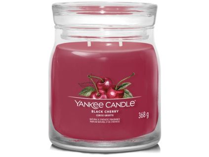 Střední vonná svíčka Yankee Candle Black Cherry Signature