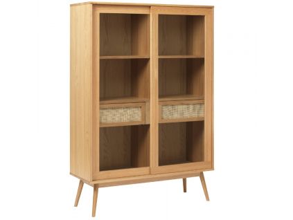 Dubová vitrína Unique Furniture Barrali 160 x 110 cm