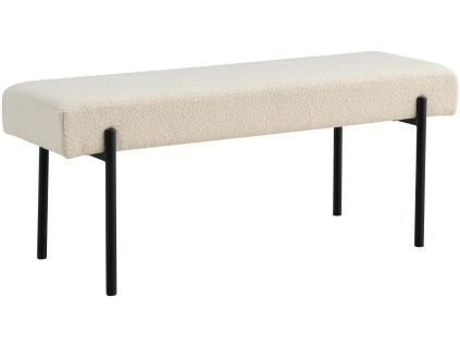 Krémově bílá bouclé lavice Swipper 100 cm