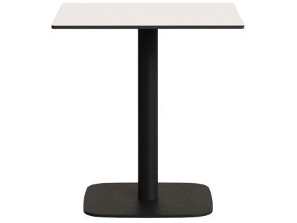 Bílý bistro stolek Kave Home Dina 68 x 68 cm s černou podnoží