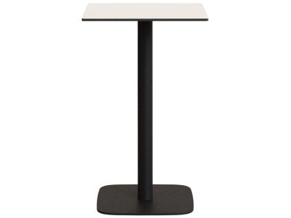 Bílý barový stůl Kave Home Dina 60 x 60 cm s černou podnoží