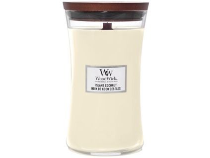 Velká vonná svíčka WoodWick, Island Coconut