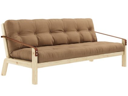 Světle hnědá trojmístná rozkládací pohovka Karup Design Poetry 204 cm