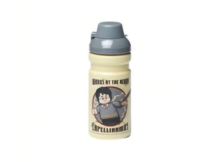Béžová plastová láhev LEGO® Harry Potter Bradavice 390 ml