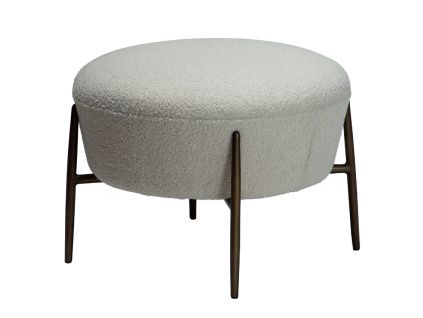 Světle šedá bouclé podnožka DAN-FORM Orbit 55 cm