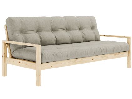 Lněná rozkládací pohovka Knob 205 cm