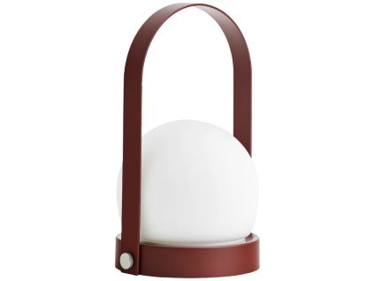 Červená skleněná LED lampa AUDO CARRIE