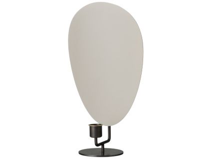 Šedý kovový svícen AUDO FLAMBEAU 30 cm
