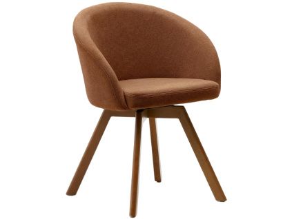 Hnědá čalouněná otočná jídelní židle Kave Home Marvin II.