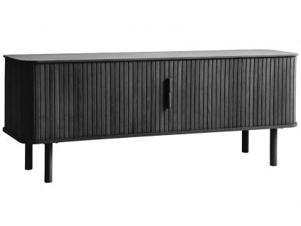 Černý dubový TV stolek Unique Furniture Cavo 160 x 40 cm