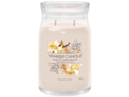 Velká vonná svíčka Yankee Candle Vanilla Crème Brûlée Signature